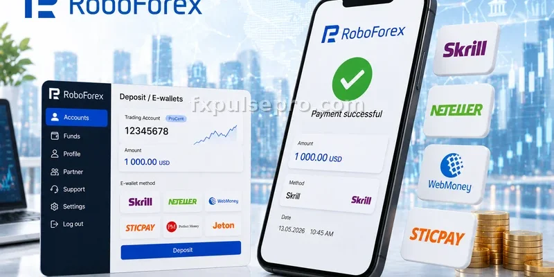 Пополнение через электронные кошельки в RoboForex Ltd