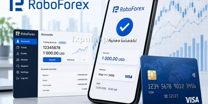 Пополнение счёта банковской картой в RoboForex Ltd
