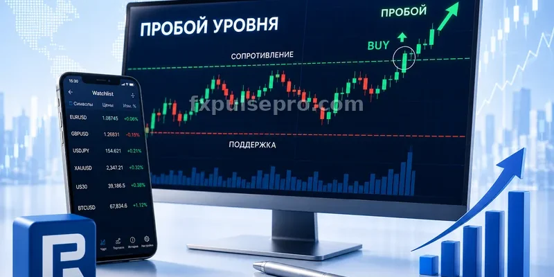 Торговля на пробой уровней в RoboForex Ltd